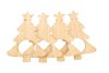 Set 4 suporturi de servetele cu design de Craciun, Everestus, 21OCT1145, 75 x 96 x 12 mm, Bambus, Natur