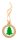 Ornament bradut de Craciun, Everestus, 21OCT1435, 65 x 75 x 3 mm, Bambus, Natur, Verde