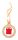 Ornament cutie cadou pentru bradul de Craciun, Everestus, 21OCT1433, 65 x 75 x 3 mm, Bambus, Natur, Rosu