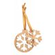 Ornament de Craciun, Fulg de Zapada, 71,5x85x3 mm, Everestus, 20SEP0586, Bambus, Natur
