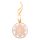 Ornament pentru bradul de Craciun, ø75x80 mm, Everestus, 20SEP0592, Lemn, Natur, Auriu