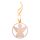 Ornament pentru bradul de Craciun, ø75x80 mm, Everestus, 20SEP0594, Lemn, Natur, Auriu