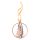 Ornament de Craciun, ø75x84 mm, Everestus, 20SEP0596, Lemn, Natur, Auriu