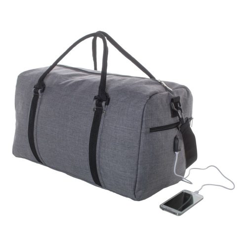 Geanta sport, 500×300×285 mm, Everestus, 20FEB6588, 600D Poliester, Gri