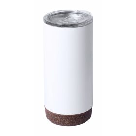   Cana termos, 500 ml, ø80×175 mm, Everestus, 20FEB16009, Otel inoxidabil, Pluta, Alb, Natur