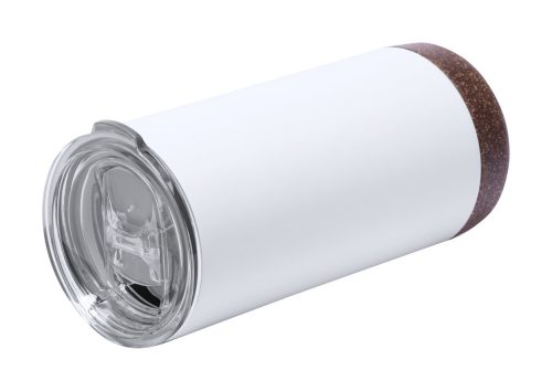 Cana termos, 500 ml, ø80×175 mm, Everestus, 20FEB16009, Otel inoxidabil, Pluta, Alb, Natur