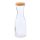Carafa pentru apa, 1000 ml, ø93×272 mm, Everestus, 20FEB4709, Sticla, Pluta, Transparent, Natur