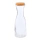 Carafa pentru apa, 1000 ml, ø93×272 mm, Everestus, 20FEB4709, Sticla, Pluta, Transparent, Natur