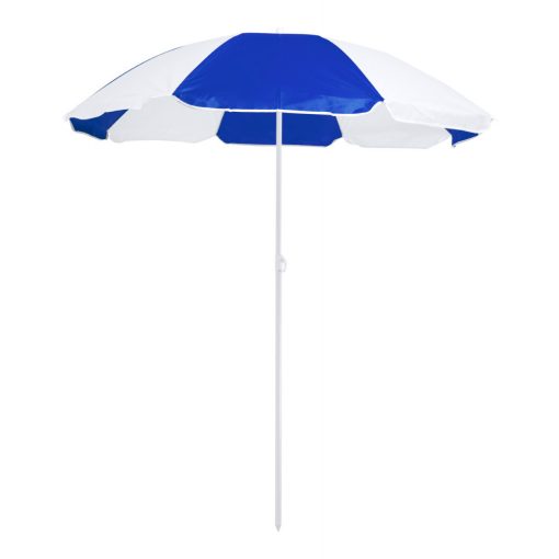 Umbrela de plaja in 2 culori, diametru 1500 mm, Everestus, 20IUN1860, Albastru, Alb, Nylon, PVC, saculet inclus
