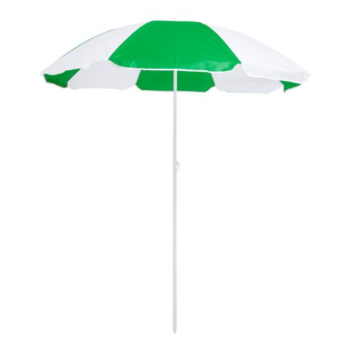 Umbrela de plaja in 2 culori, diametru 1500 mm, Everestus, 20IUN1861, Verde, Alb, Nylon, PVC
