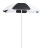 Umbrela de plaja in 2 culori, diametru 1500 mm, Everestus, 20IUN1859, Negru, Alb, Nylon, PVC, saculet inclus