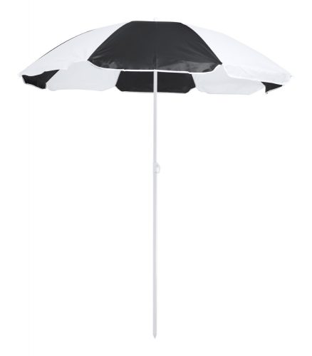 Umbrela de plaja in 2 culori, diametru 1500 mm, Everestus, 20IUN1859, Negru, Alb, Nylon, PVC, saculet inclus