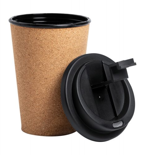 Cana de voiaj, 350 ml, Ø92x145 mm, Everestus, 20IUN0736, Natur, Pluta, Polipropilena