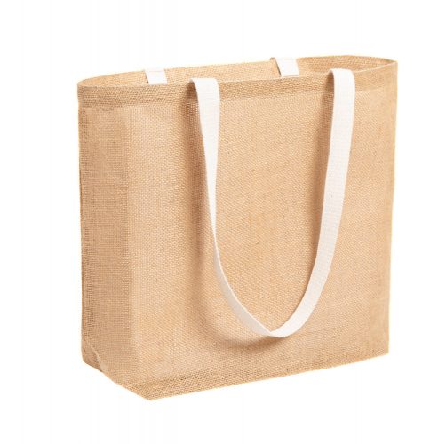 Sacosa, 21MAR2352, 480x350x150 mm, Everestus, Iuta, Bumbac, Natur, Alb