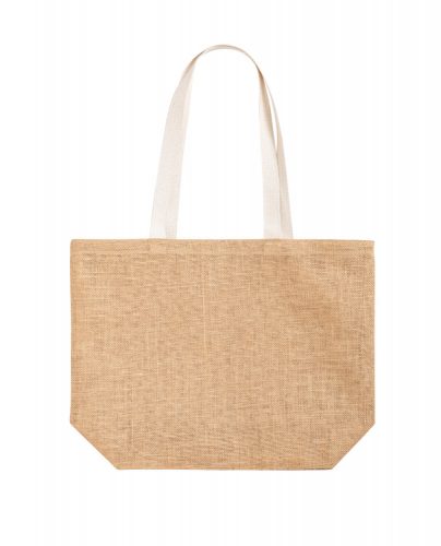 Sacosa, 21MAR2352, 480x350x150 mm, Everestus, Iuta, Bumbac, Natur, Alb