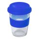Cana de voiaj, 21MAR1937, 350 ml, Ø 95x124 mm, Everestus, Sticla, Silicon, Albastru, Transparent