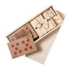 Set Domino si carti de joc, Everestus, 21OCT0943, 187 x 20 x 75 mm, Lemn, Natur