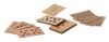 Set Domino si carti de joc, Everestus, 21OCT0943, 187 x 20 x 75 mm, Lemn, Natur, saculet inclus