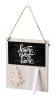 Tablita cu design de Craciun, Everestus, 21OCT1431, 130 x 150 x 6 mm, Lemn, Natur, Negru
