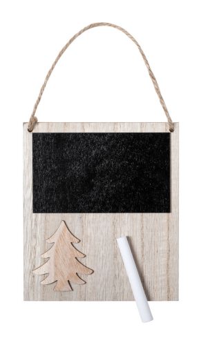 Tablita cu design de Craciun, Everestus, 21OCT1431, 130 x 150 x 6 mm, Lemn, Natur, Negru
