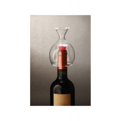 Decantor vin, 112×77 mm, Everestus, 20FEB17228, Sticla, Transparent, saculet inclus