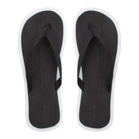   Slapi de plaja, unisex, 42-44, Everestus, 20FEB8078, EVA, Poliester, Negru, Alb