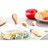 Set 4 cutite pentru branzeturi, 190×160×23 mm, Everestus, 20FEB13358, Otel inoxidabil, Lemn, Natur