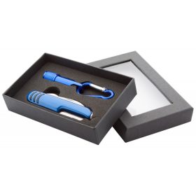   Set briceag si lanterna, 135×90×27 mm, Everestus, 20FEB4369, Aluminiu, Albastru