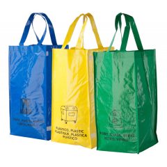   Set 3 sacose pentru deseuri, 690×450×230 mm, Everestus, 20FEB6449, Material netesut, Multicolor, saculet inclus