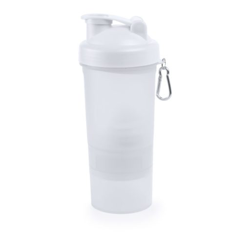 Shaker pentru proteine, 400 ml, ø93×220 mm, Everestus, 20FEB8474, Polipropilena, Alb