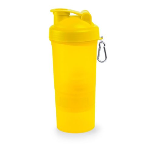 Shaker pentru proteine, 400 ml, ø93×220 mm, Everestus, 20FEB8475, Polipropilena, Galben