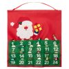 Advent calendar, 380×400 mm, Everestus, 20FEB16212, Material netesut, Rosu, Verde, 2 bastonase gonflabile incluse