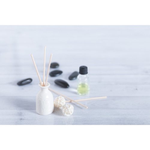 Set difuzor aroma, iasomie, 9 piese, 157×89×41 mm, Everestus, 20FEB3687, Ceramica, Alb