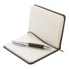 Set agenda si pix, 182×165×34 mm, Antonio Miro, 20FEB10300, Piele ecologica, Metal, Negru