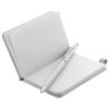 Set agenda si pix, 168×112×29 mm, Everestus, 20FEB10110, Hartie, Aluminiu, Alb