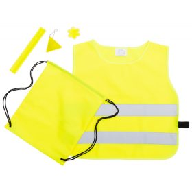   Set produse reflectorizante pentru copii, 5 piese, 275×195 mm, Everestus, 20FEB4693, Poliester, Galben