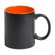 Cana, 350 ml, ø82×96 mm, Everestus, 20FEB4849, Ceramica, Negru, Portocaliu