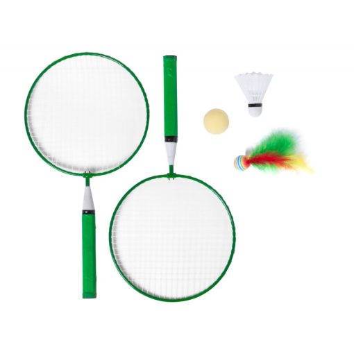 Badminton set, 225×435×45 mm, Everestus, 20FEB6535, Metal, Lemn, Verde
