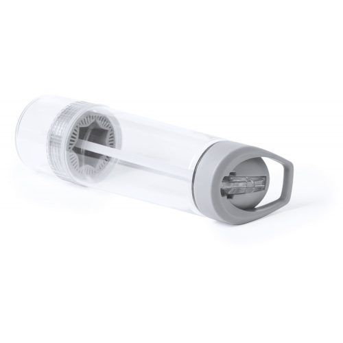 Sticla cu storcator si pai incorporat, 780 ml, ø75×265 mm, Everestus, 20FEB8423, Plastic, Gri