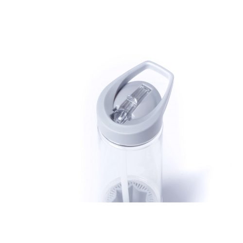 Sticla cu storcator si pai incorporat, 780 ml, ø75×265 mm, Everestus, 20FEB8423, Plastic, Gri