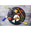 Set 5 cutite pentru branzeturi in suport, 130×150×56 mm, Everestus, 20FEB13359, Otel inoxidabil, Natur, Multicolor