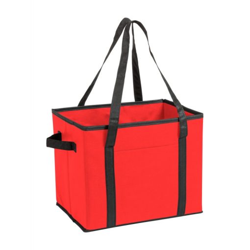Geanta organizator, pliabila, pentru portbagaj, 340×280×250 mm, Everestus, 20FEB13452, Material netesut, Rosu, saculet inclus