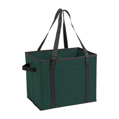Geanta organizator, pliabila, pentru portbagaj, 340×280×250 mm, Everestus, 20FEB13449, Material netesut, Verde, saculet inclus
