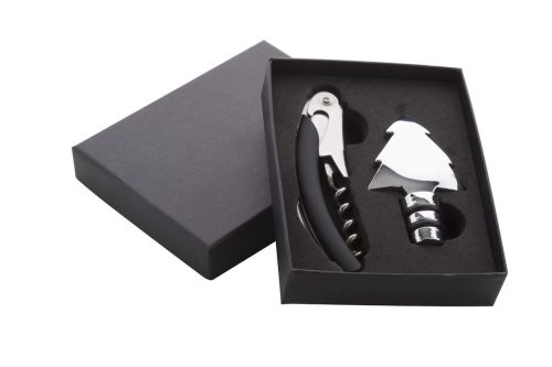 Set accesorii vin, 2 piese, Andre Philippe, 20SEP0642, Metal, Argintiu, Negru