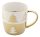 Cana cu design de Craciun, 350 ml, ø85x91 mm, Everestus, 20SEP0166, Portelan, Auriu
