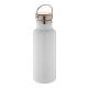 Termos, Everestus, 21OCT1408, 500 ml, Otel, Bambus, Alb, Argintiu