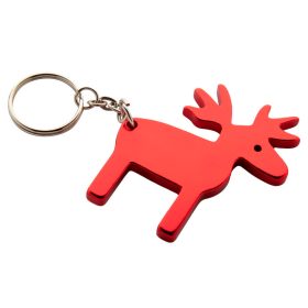   Breloc Ren, design Craciun, 63x55x3 mm, Everestus, 20SEP0241, Aluminiu, Metal, Rosu