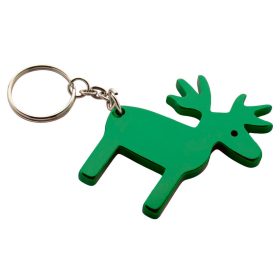   Breloc Ren, design Craciun, 63x55x3 mm, Everestus, 20SEP0240, Aluminiu, Metal, Verde