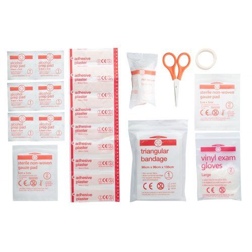 Set de prim ajutor, 23 piese, 228×290×110 mm, Everestus, 20FEB17247, PVC, Rosu