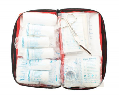 Trusa auto de prim ajutor 37 piese, Everestus, 21OCT1472, 240 x 130 x 70 mm, Nylon, Rosu